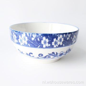5,5 inch Qinghua witte en blauwe rijstkom